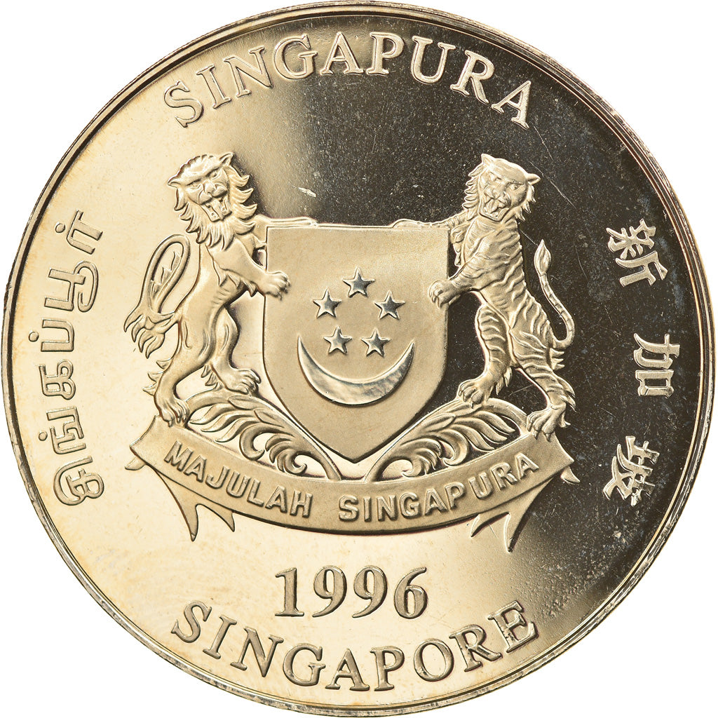Coin, Singapore, Année du Rat, 10 Dollars, 1996, Proof, MS(65-70)