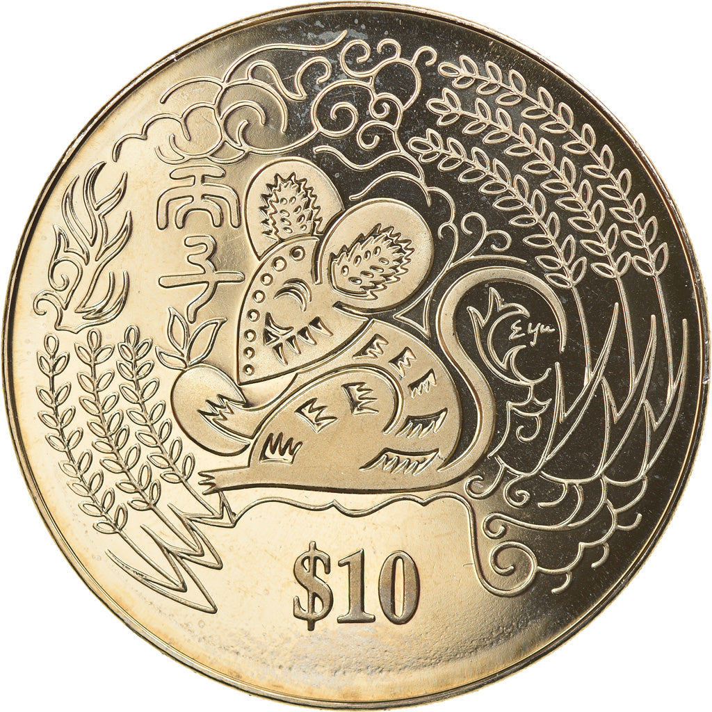 Coin, Singapore, Année du Rat, 10 Dollars, 1996, Proof, MS(65-70)