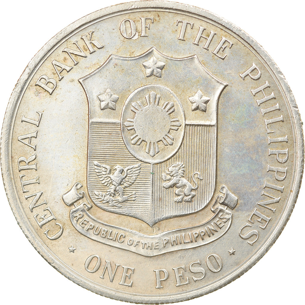 Coin, Philippines, Apolinario Mabini, Peso, 1964, MS(63), Silver, KM:194