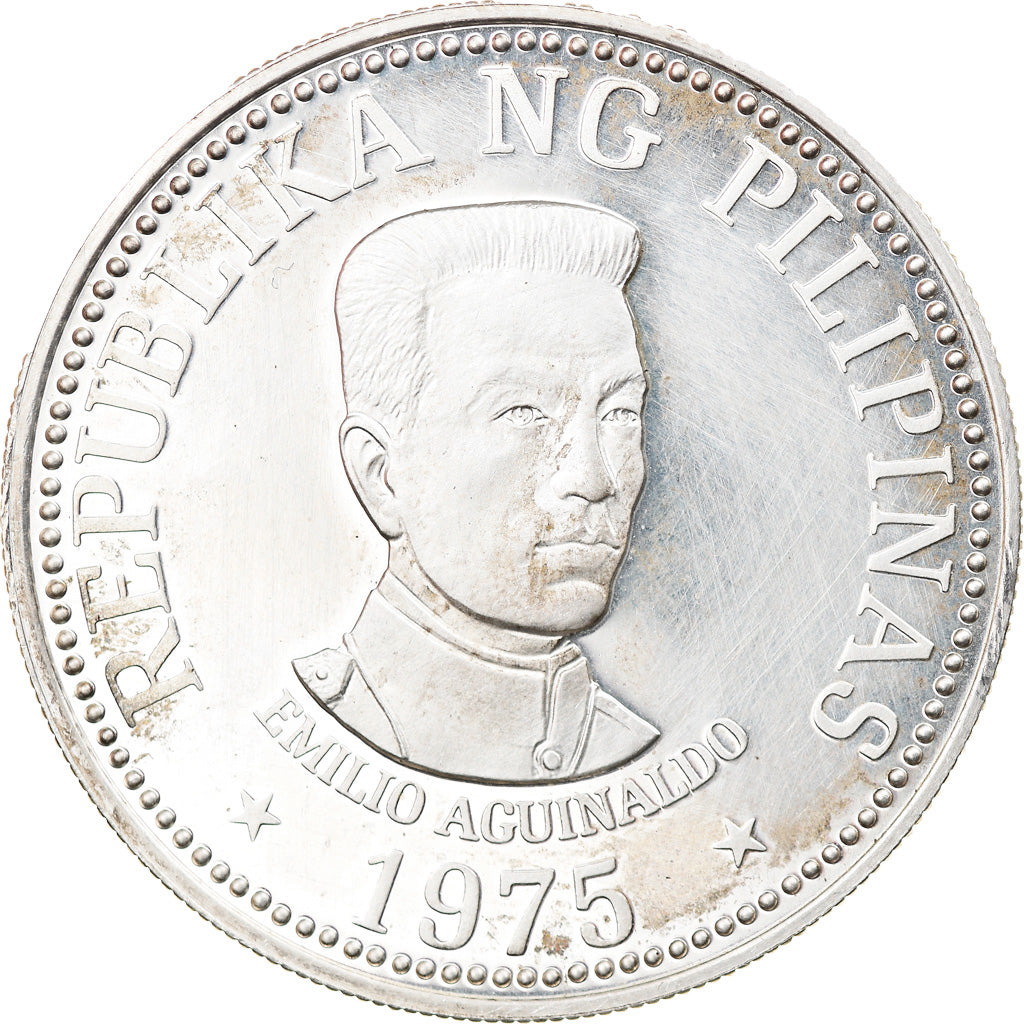 Coin, Philippines, 25 Piso, 1975, Proof, MS(60-62), Silver, KM:211