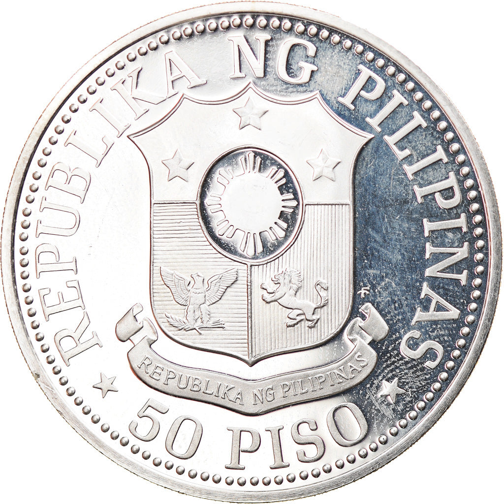 Moneta, Filippine, 50 Piso, 1975, Proof, SPL, Argento, KM:212