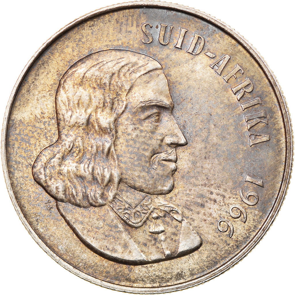 Coin, South Africa, Rand, 1966, MS(60-62), Silver, KM:71.2