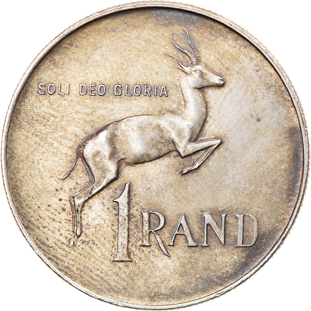 Coin, South Africa, Rand, 1966, MS(60-62), Silver, KM:71.2