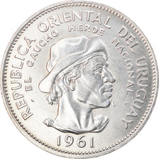 Coin, Uruguay, 10 Pesos, 1961, MS(63), Silver, KM:43