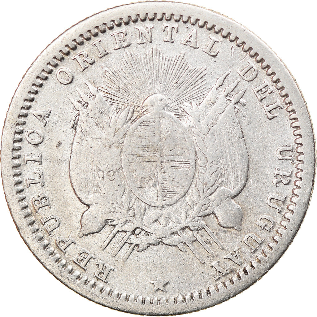 Coin, Uruguay, 10 Centesimos, 1877, Uruguay Mint, Paris, Berlin, Vienna
