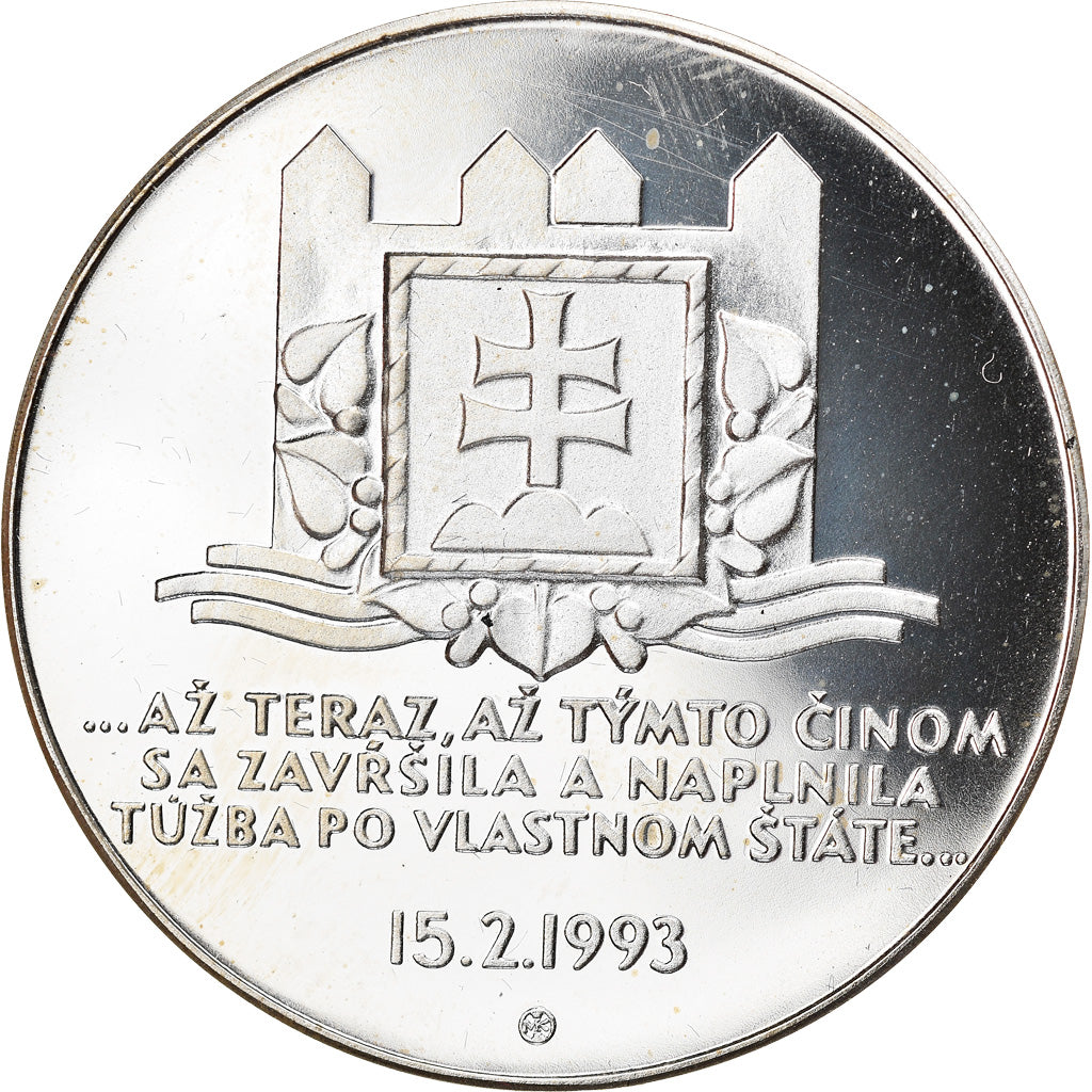 Slovakia, Medal, Michal Kováč, President, Politics, 1993, MS(64), Silver