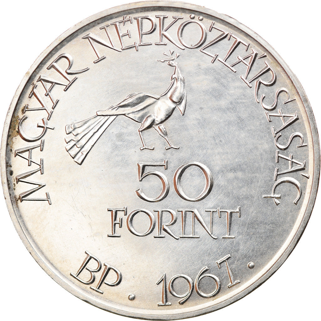 Coin, Hungary, 50 Forint, Otven, 1967, Budapest, MS(63), Silver, KM:578