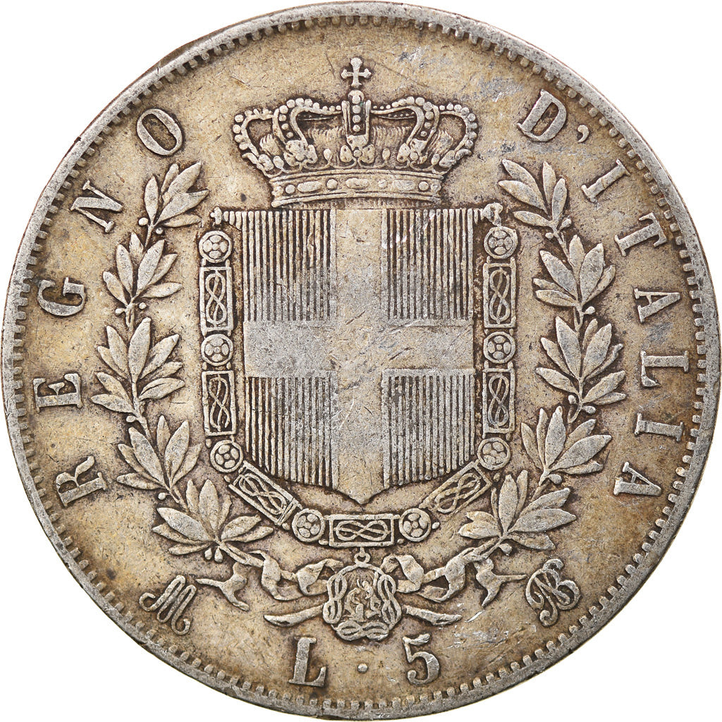 Monnaie, Italie, Vittorio Emanuele II, 5 Lire, 1869, Milan, TTB, Argent, KM:8.3