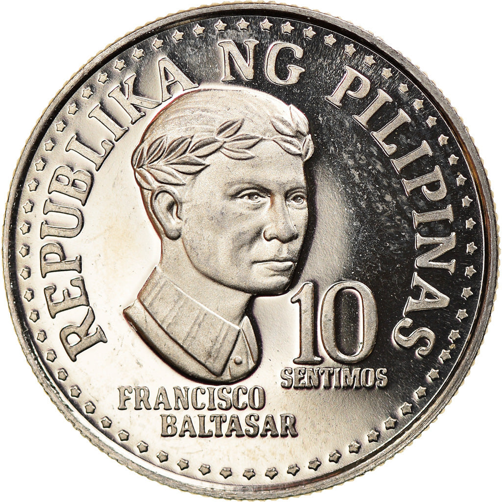 Coin, Philippines, 10 Sentimos, 1975, Proof, MS(63), Copper-nickel, KM:207