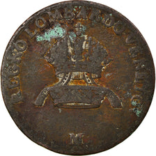Moeda, ESTADOS ITALIANOS, LOMBARDY-VENETIA, Centesimo, 1822, Milan, VF(20-25)
