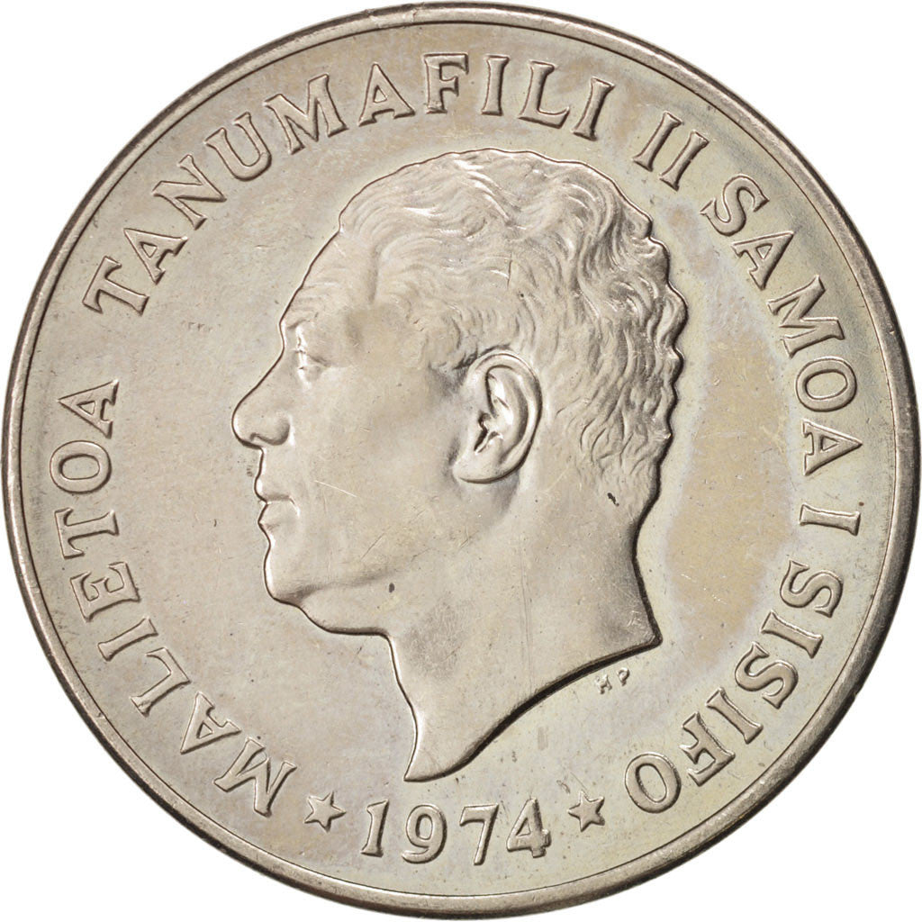 SAMOA, Tala, 1974, KM #19, MS(63), Copper-Nickel, 38.8, 27.27