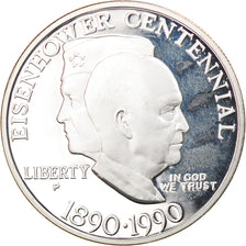 Monnaie, États-Unis, Centennaire de la Naissance Einsenhower, Dollar, 1990