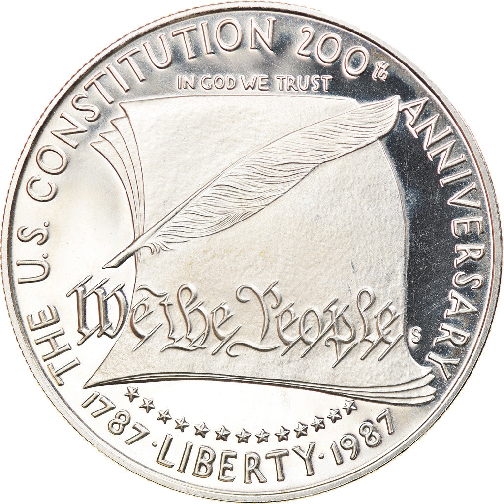 Coin, United States, Constitution, Dollar, 1987, U.S. Mint, San Francisco