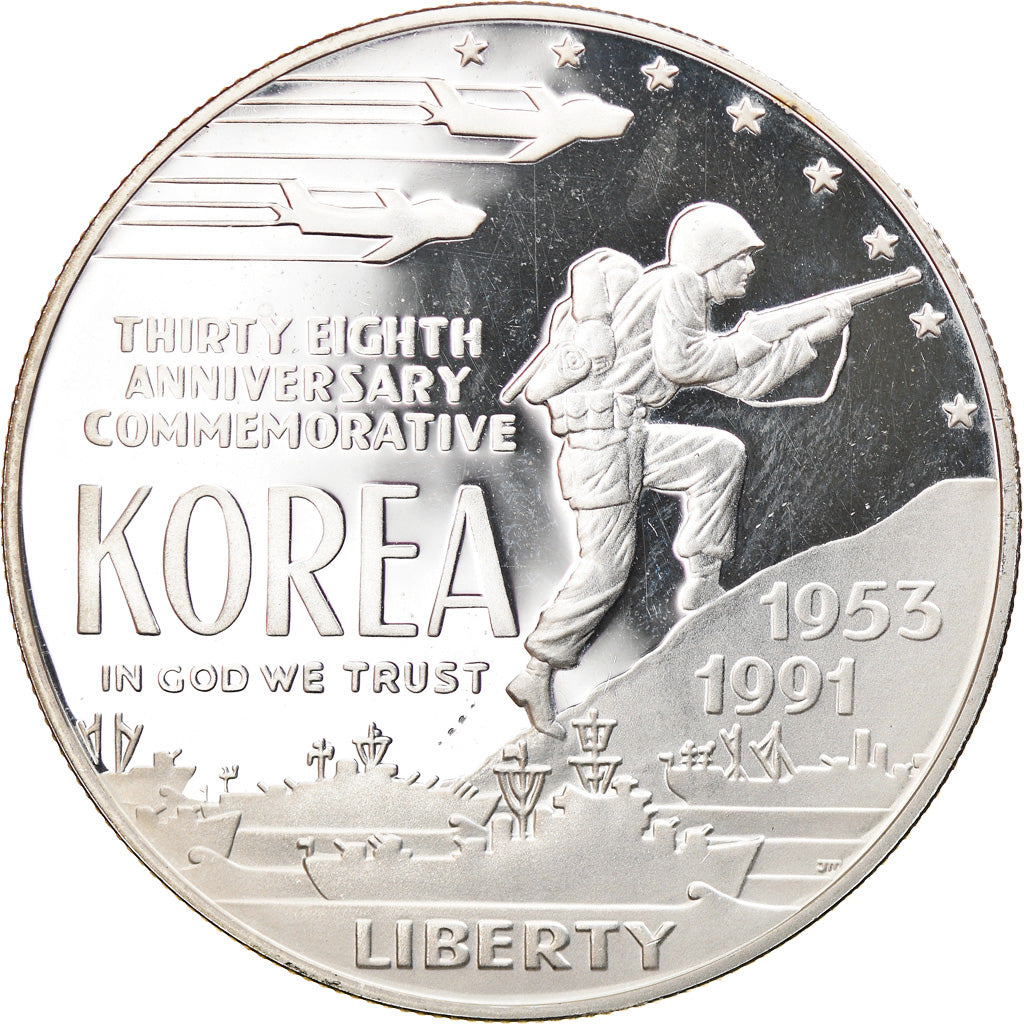 Moneta, Stati Uniti, Guerre de Corée, Dollar, 1991, U.S. Mint, Philadelphia
