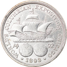 Monnaie, États-Unis, Half Dollar, 1893, U.S. Mint, Philadelphie, SUP, Argent