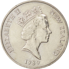 NEW ZEALAND, Dollar, 1989, KM #69, AU(55-58), Copper-Nickel, 38.8, 27.18