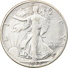 Coin, United States, Walking Liberty Half Dollar, Half Dollar, 1944, U.S. Mint