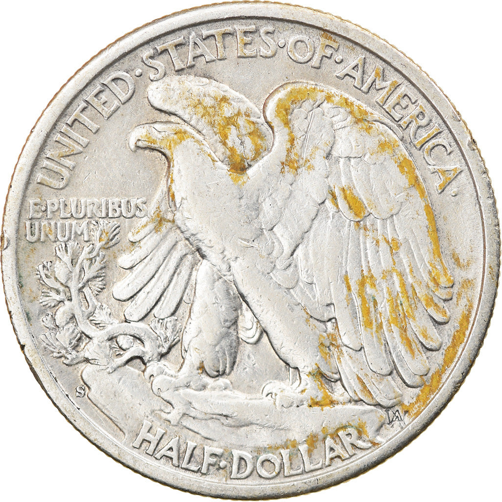 Coin, United States, Walking Liberty Half Dollar, Half Dollar, 1944, U.S. Mint