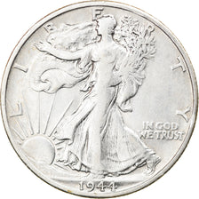 Coin, United States, Walking Liberty Half Dollar, Half Dollar, 1944, U.S. Mint