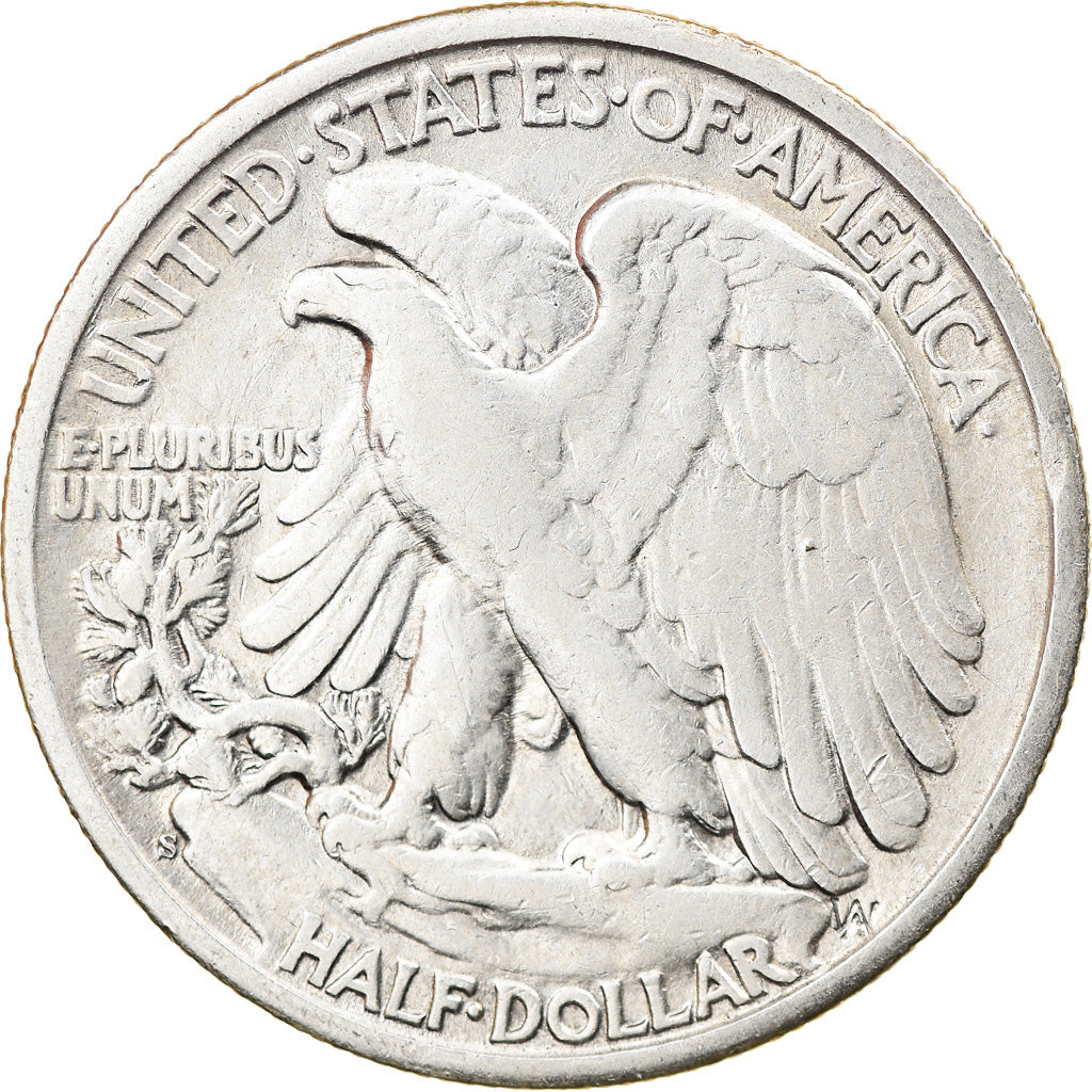 Coin, United States, Walking Liberty Half Dollar, Half Dollar, 1944, U.S. Mint