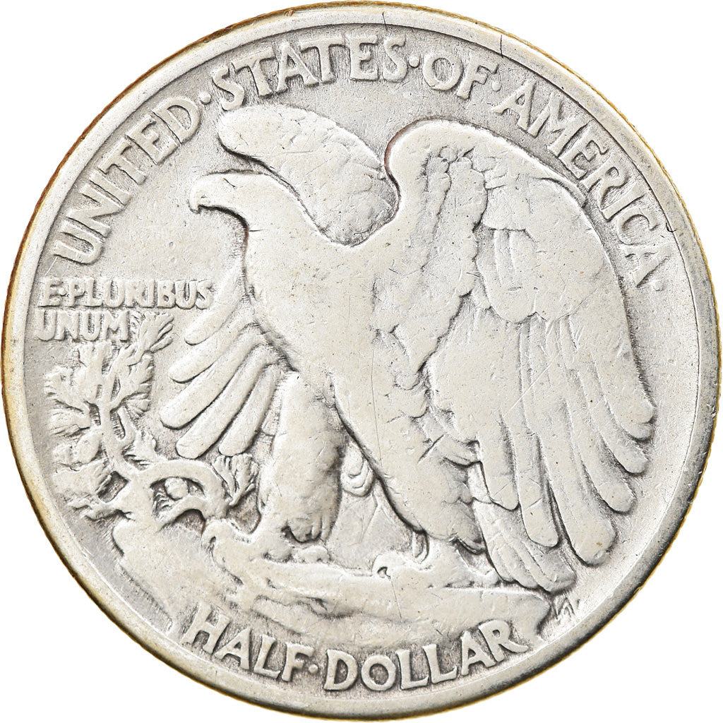 Coin, United States, Walking Liberty Half Dollar, Half Dollar, 1944, U.S. Mint