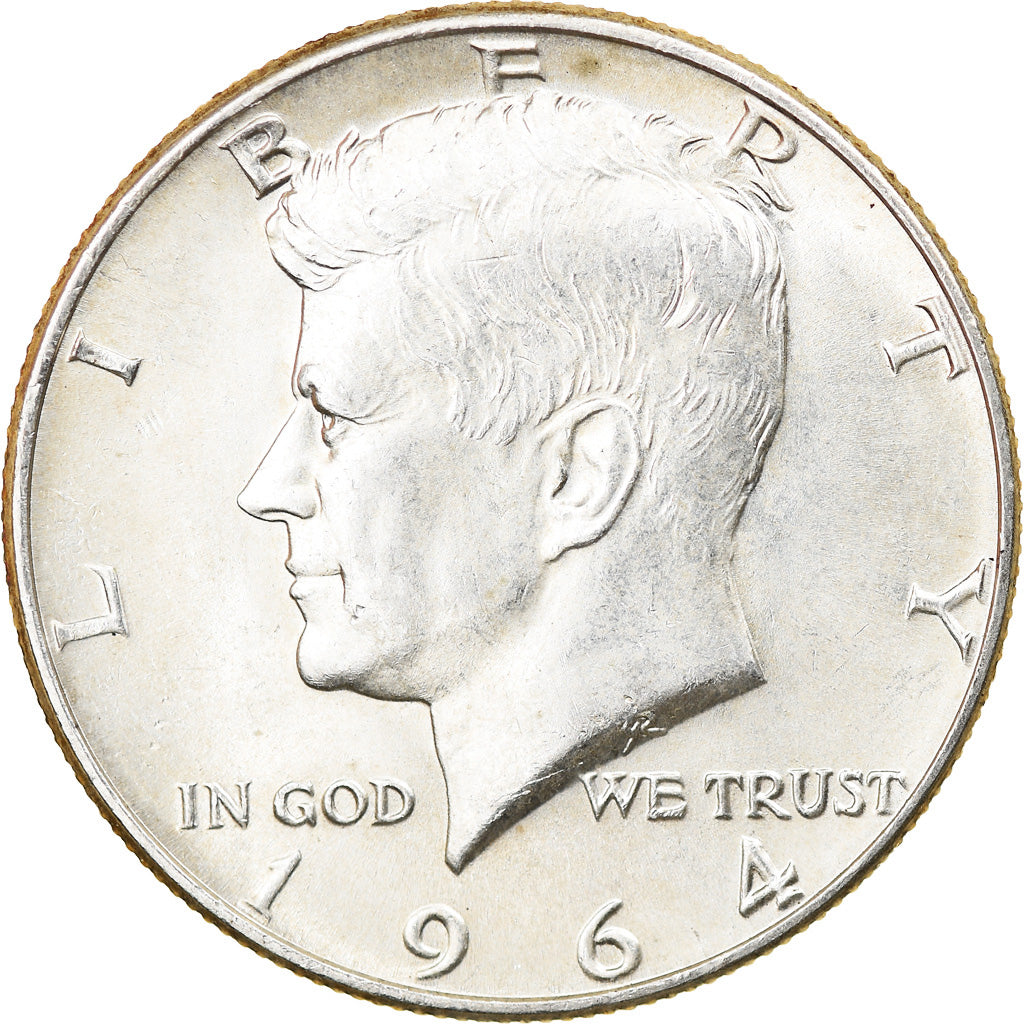 Coin, United States, Kennedy Half Dollar, Half Dollar, 1964, U.S. Mint