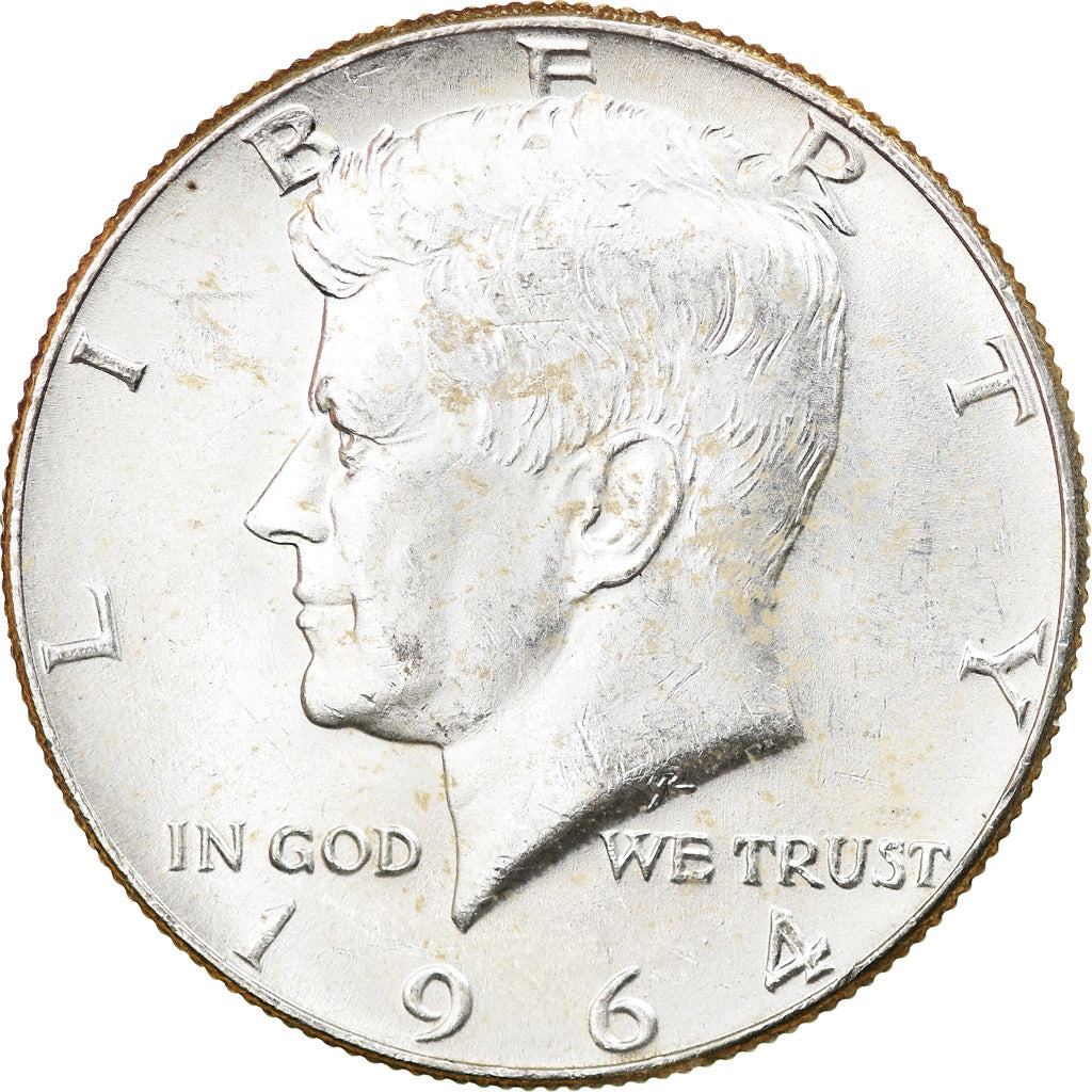 Coin, United States, Kennedy Half Dollar, Half Dollar, 1964, U.S. Mint