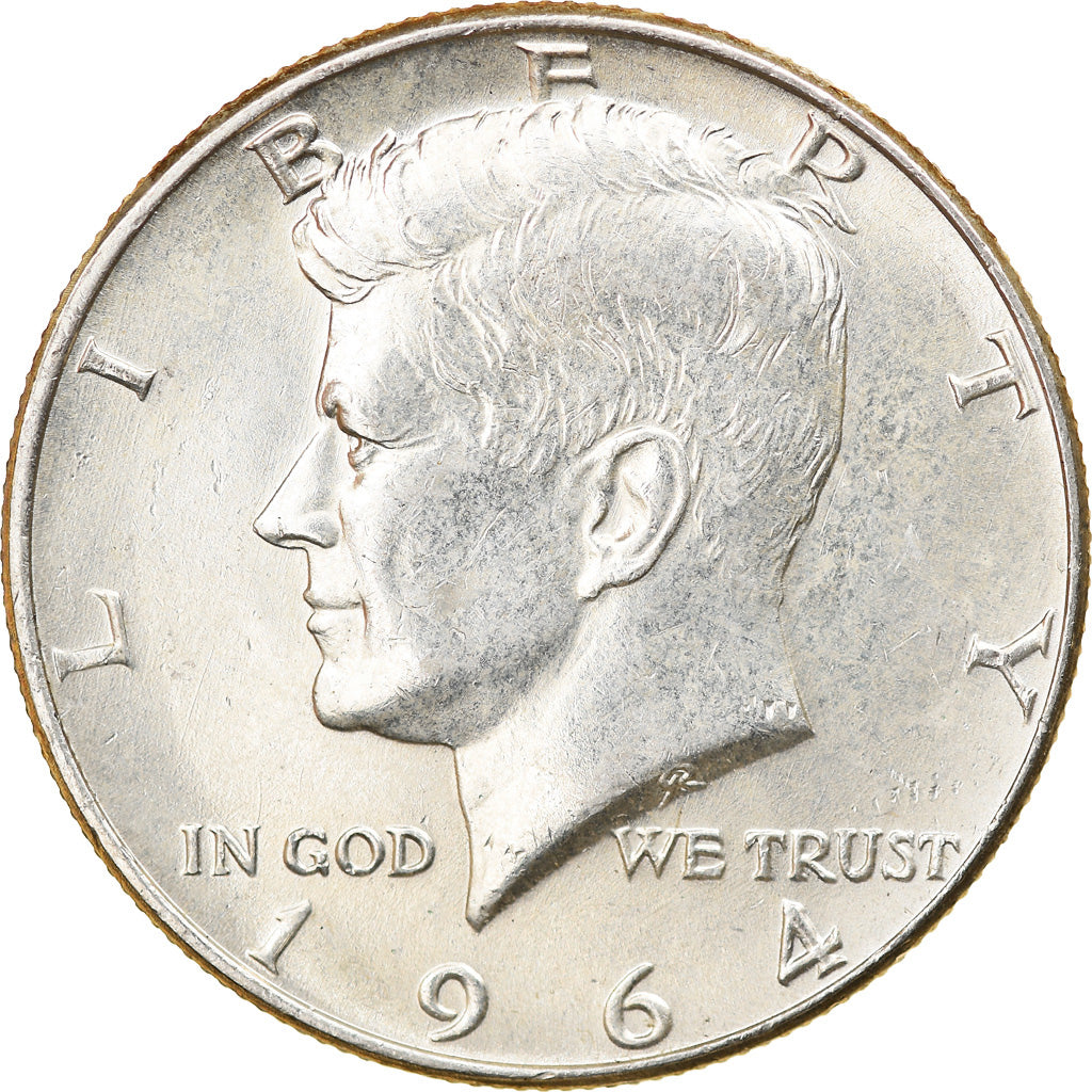 Coin, United States, Kennedy Half Dollar, Half Dollar, 1964, U.S. Mint