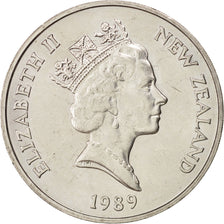 NEW ZEALAND, Dollar, 1989, KM #68, AU(55-58), Copper-Nickel, 38.8, 27.17