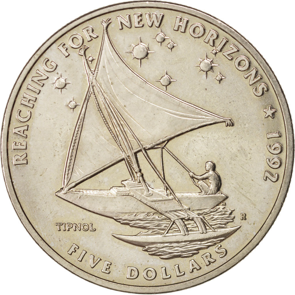 MARSHALL ISLANDS, 5 Dollars, 1992, Roger Williams , KM #81, MS(63),...