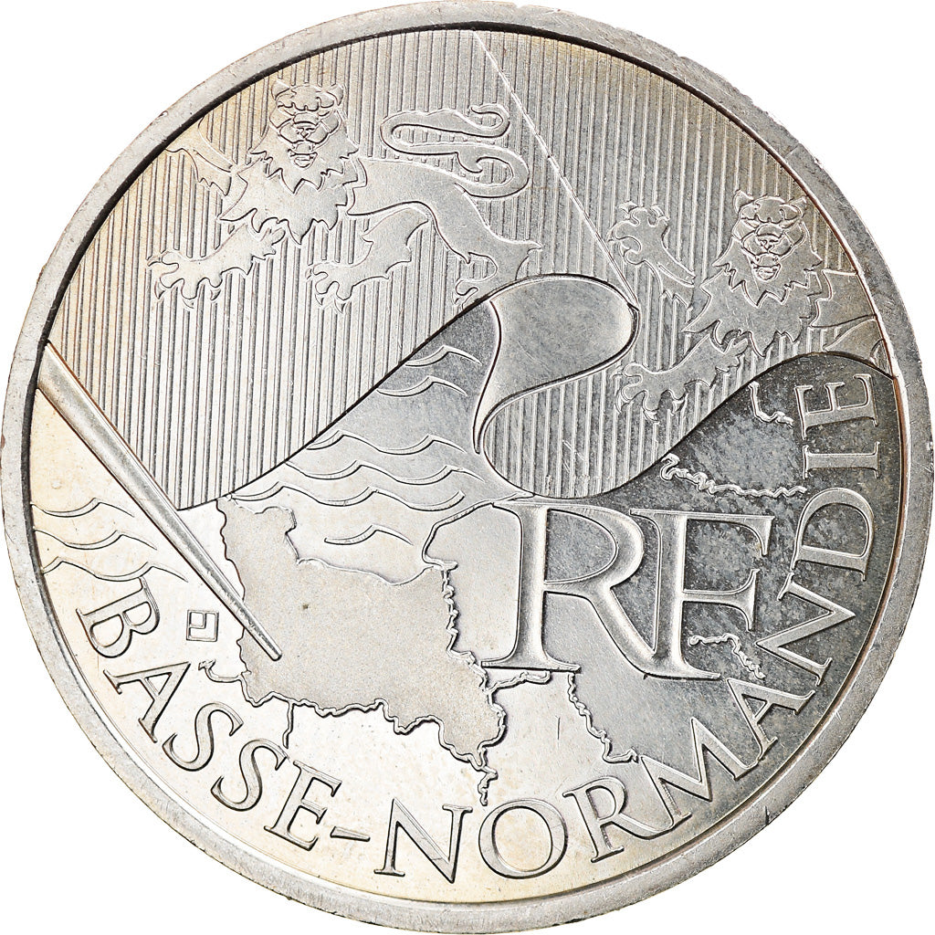 Francia, 10 Euro, Basse Normandie, 2010, Paris, SPL, Argento, KM:1647