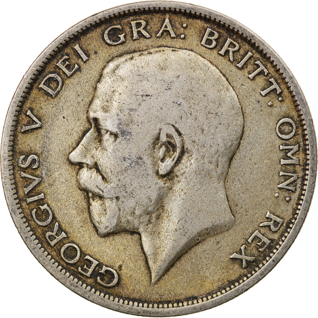 Coin, Great Britain, George V, 1/2 Crown, 1920, VF(30-35), Silver, KM:818.1a