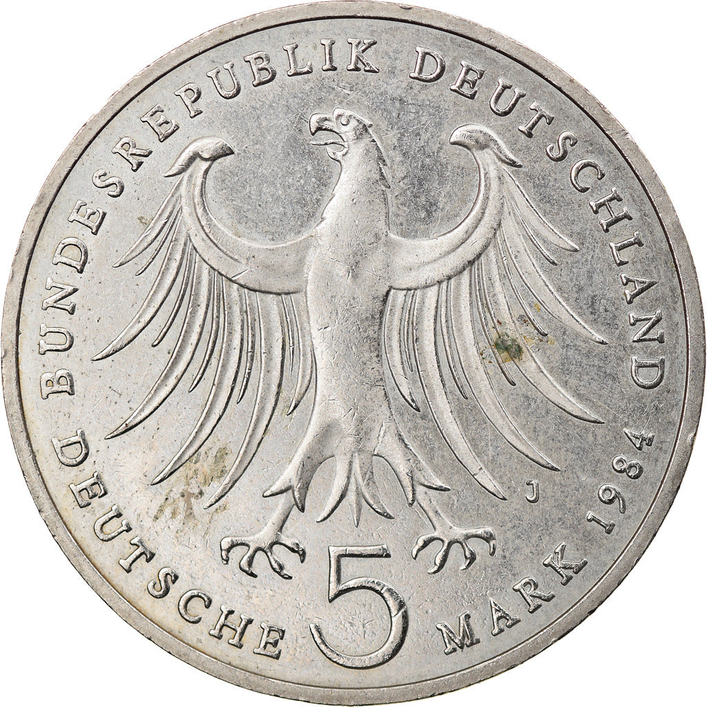 Munten, Federale Duitse Republiek, Felix Bartholdy, 5 Mark, 1984, Hamburg