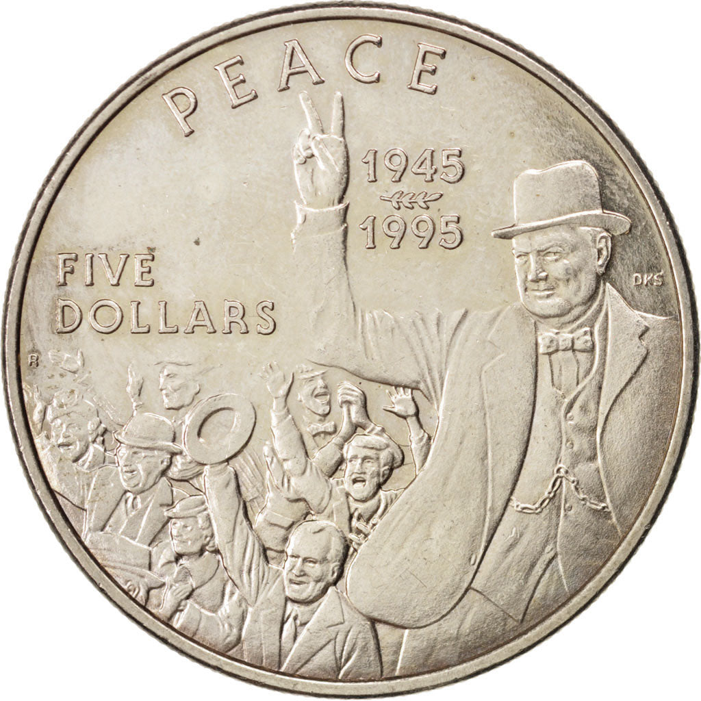 MARSHALL ISLANDS, 5 Dollars, 1995, KM #216, MS(60-62), Copper-Nickel, 28.40