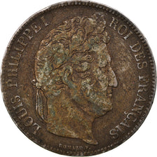 Coin, France, Louis-Philippe, 5 Francs, 1837, Lille, VF(30-35), Silver