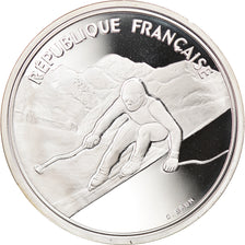 Coin, France, Alpine skiing, 100 Francs, 1989, BE, MS(65-70), Silver, KM:971