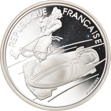 Coin, France, Bobsleigh, 100 Francs, 1990, BE, MS(65-70), Silver, KM:981