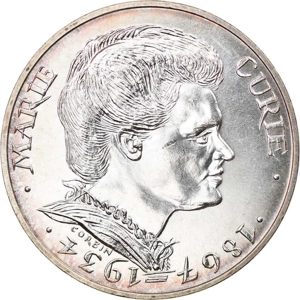 Coin, France, Marie Curie, 100 Francs, 1984, MS(63), Silver, KM:955
