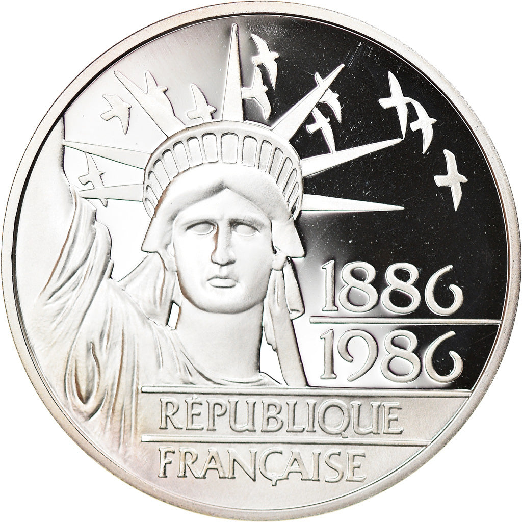 Coin, France, Statue de la Liberté, 100 Francs, 1986, BE, MS(63), Silver