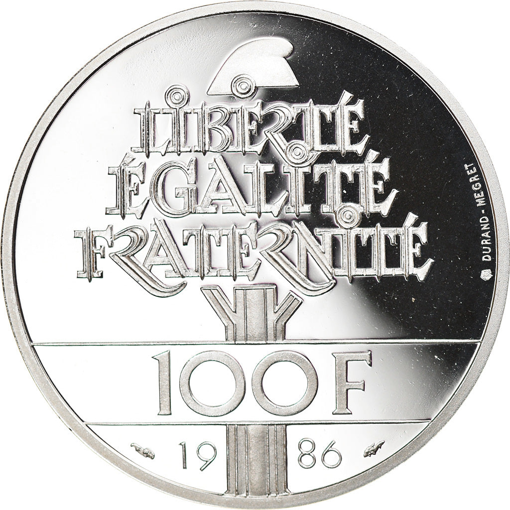 Coin, France, Statue de la Liberté, 100 Francs, 1986, BE, MS(63), Silver
