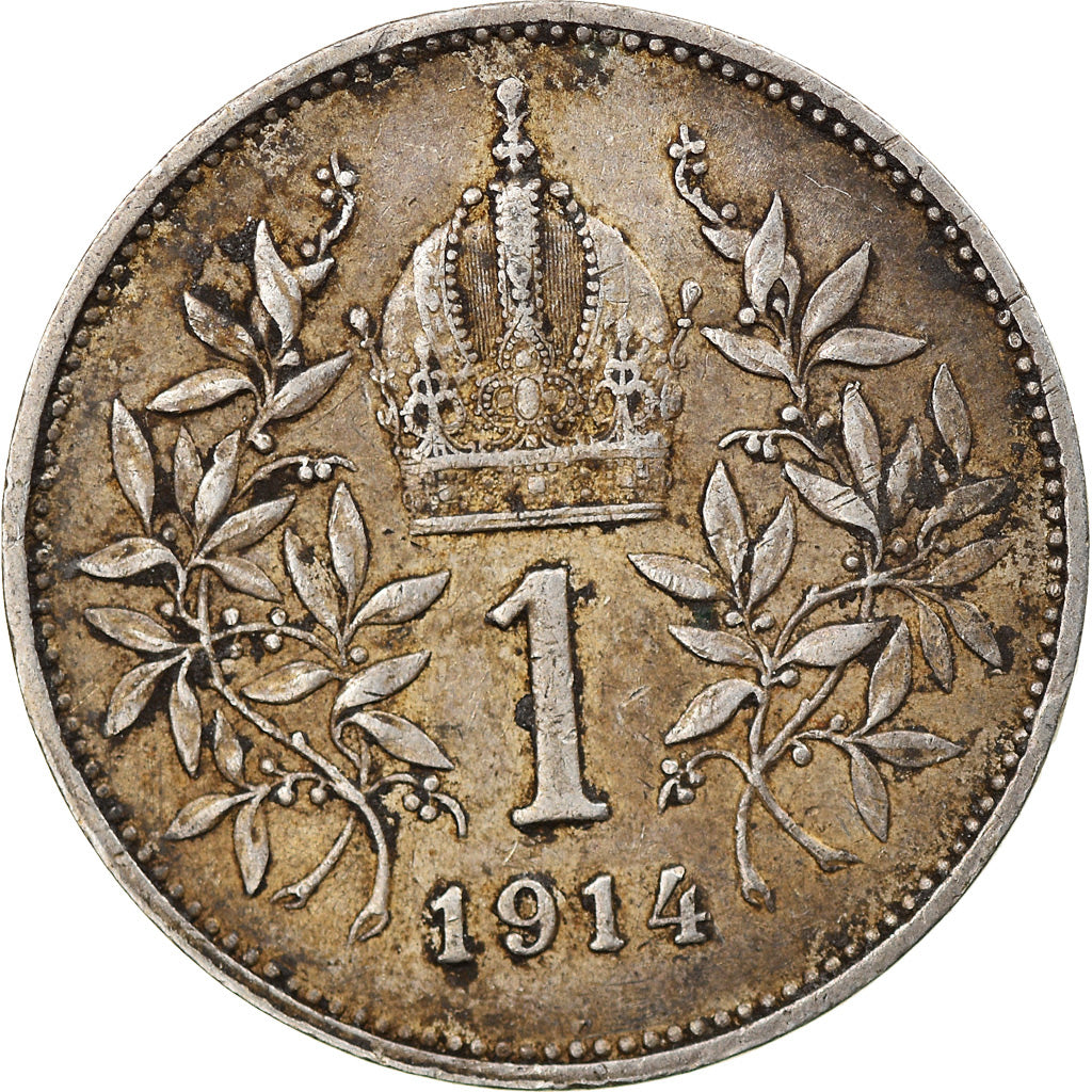 Coin, Austria, Franz Joseph I, Corona, 1914, VF(30-35), Silver, KM:2820