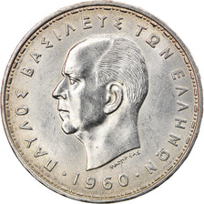 Coin, Greece, Paul I, 20 Drachmai, 1960, MS(63), Silver, KM:85