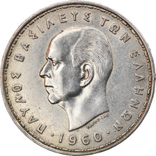 Coin, Greece, Paul I, 20 Drachmai, 1960, MS(60-62), Silver, KM:85