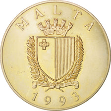 MALTA, Lira, 2 Ecu, 1993, KM #103, MS(63), Copper-Nickel, 26.28