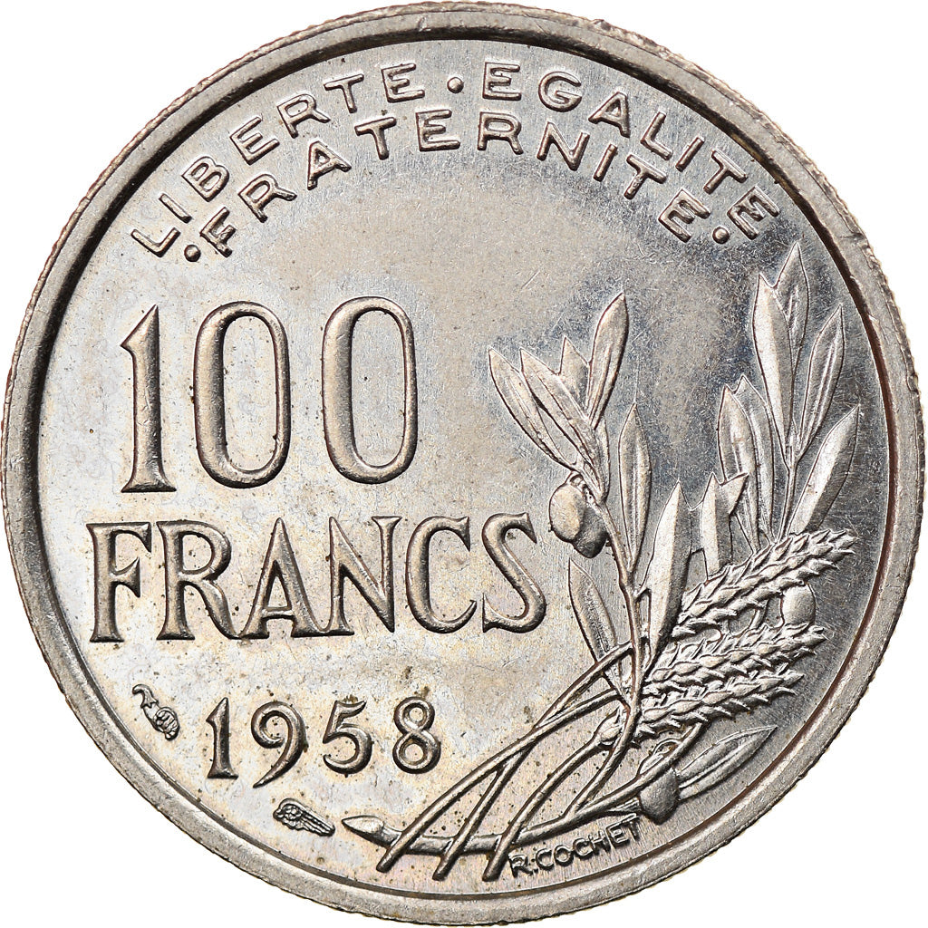 Monnaie, France, Cochet, 100 Francs, 1958, SUP, Copper-nickel, Gadoury:897