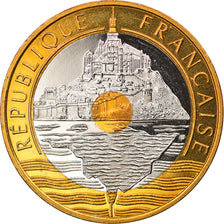 Coin, France, Mont Saint Michel, 20 Francs, 1995, Paris, BE, MS(63)