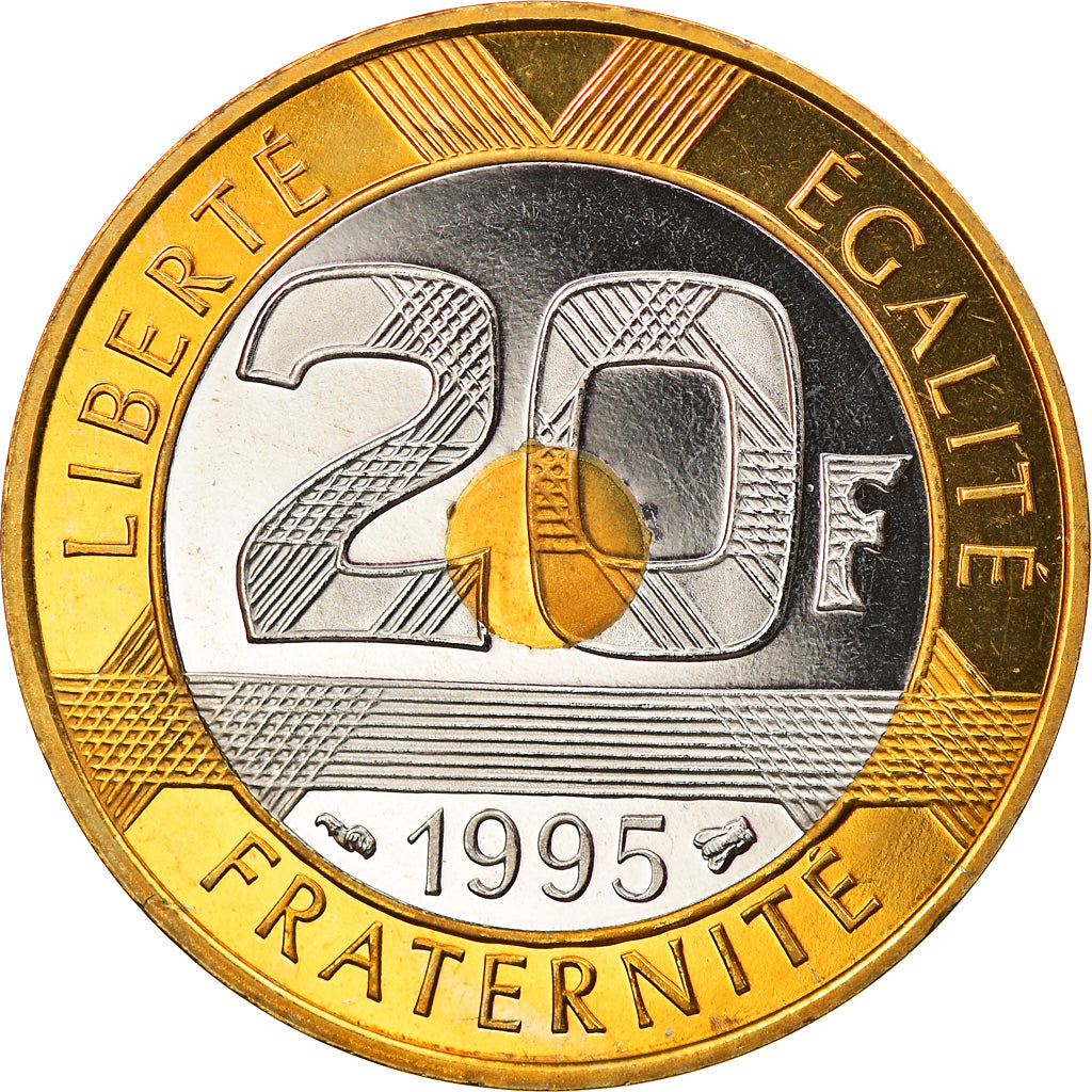 Coin, France, Mont Saint Michel, 20 Francs, 1995, Paris, BE, MS(63)