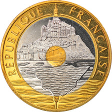 Moneta, Francia, Mont Saint Michel, 20 Francs, 1997, Paris, SPL, Tri-metallico