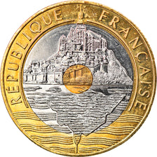 Coin, France, Mont Saint Michel, 20 Francs, 1994, Paris, MS(63), Tri-Metallic