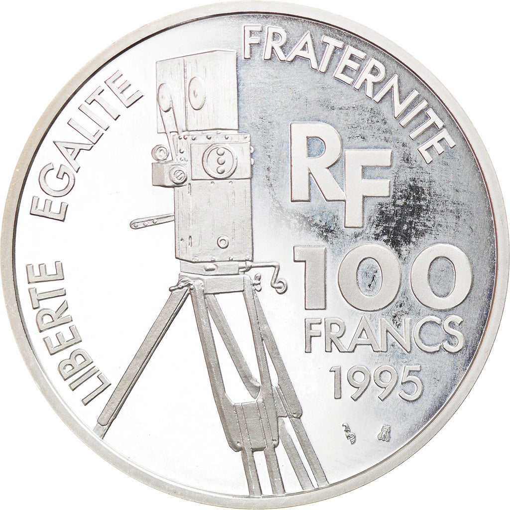 Moneta, Francja, 100 Francs, 1995, Paris, BE, AU(55-58), Srebro, KM:1945